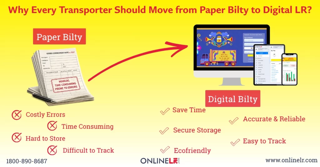 Why every transporter should move from paper bilty to digital LR